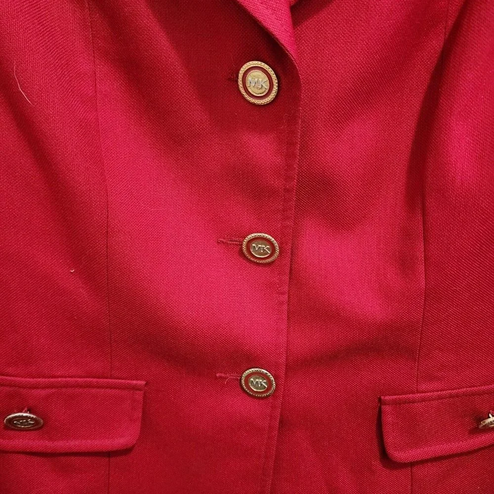 Lot of‎ 2 Mary Kay Women's Button Up Blazer Jackets Red Embroidered Size 2/2P
